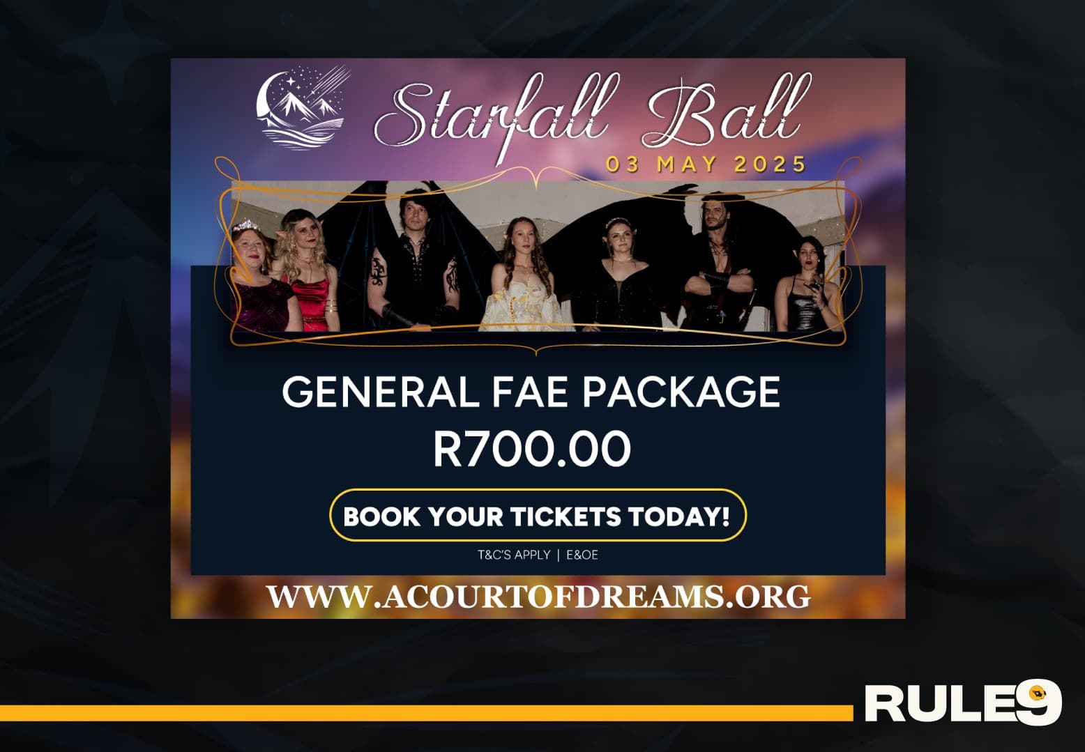 Starfall Ball event campaign social media variant.